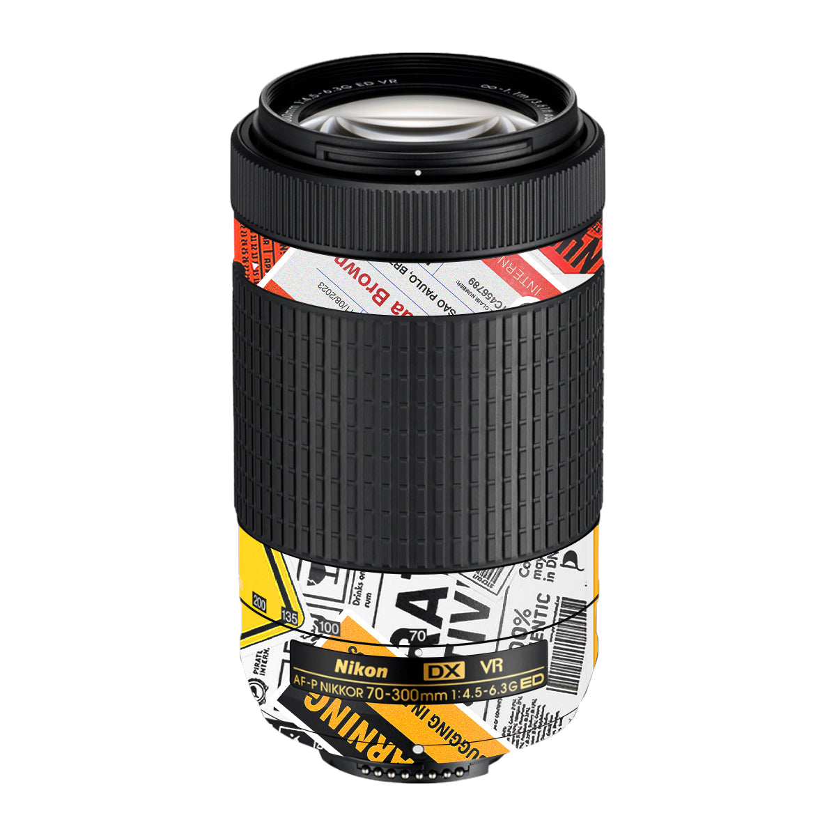 Tech Aesthetic Sticker Collage Nikon AF-P Nikkor 70-300mm F/4.5-6.3G ED VR Camera Lens Skin
