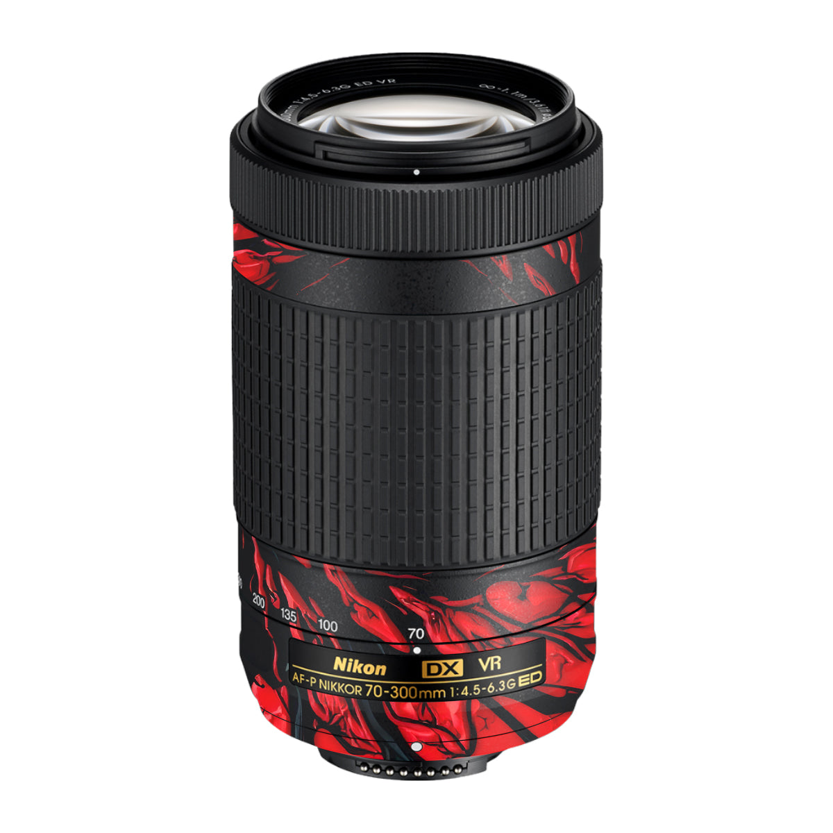 Venom Red Nikon AF-P Nikkor 70-300mm F/4.5-6.3G ED VR Camera Lens Skin