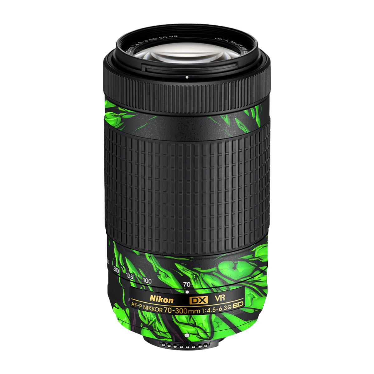 Venom Green Nikon AF-P Nikkor 70-300mm F/4.5-6.3G ED VR Camera Lens Skin