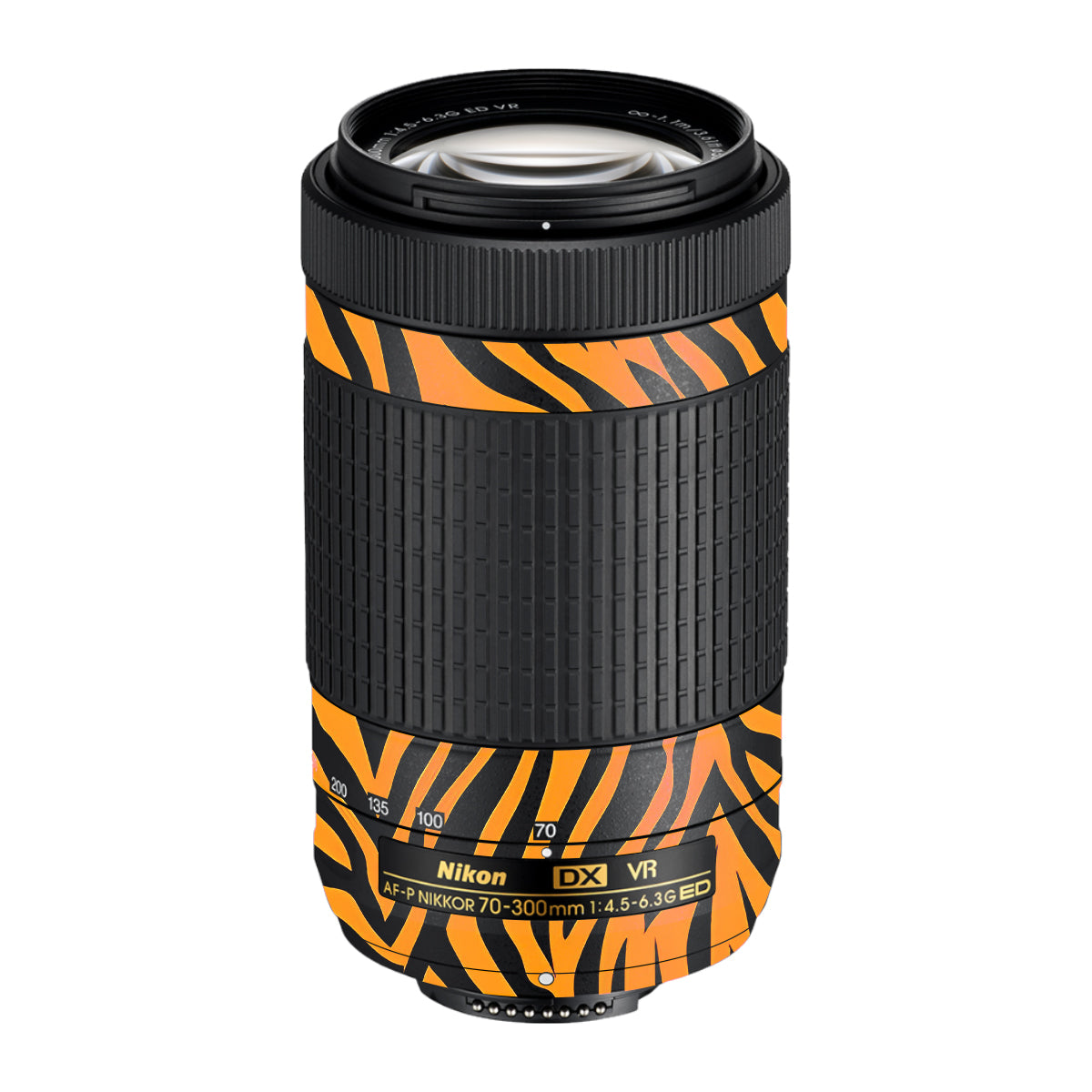 Zebra Gold Pattern Nikon AF-P Nikkor 70-300mm F/4.5-6.3G ED VR Camera Lens Skin