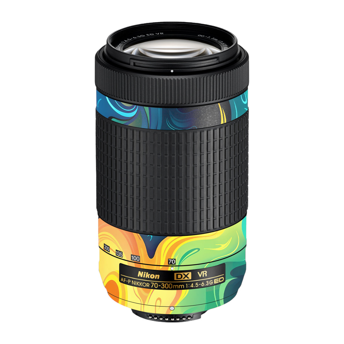 Rainbow Liquid Fusion Nikon AF-P Nikkor 70-300mm F/4.5-6.3G ED VR Camera Lens Skin