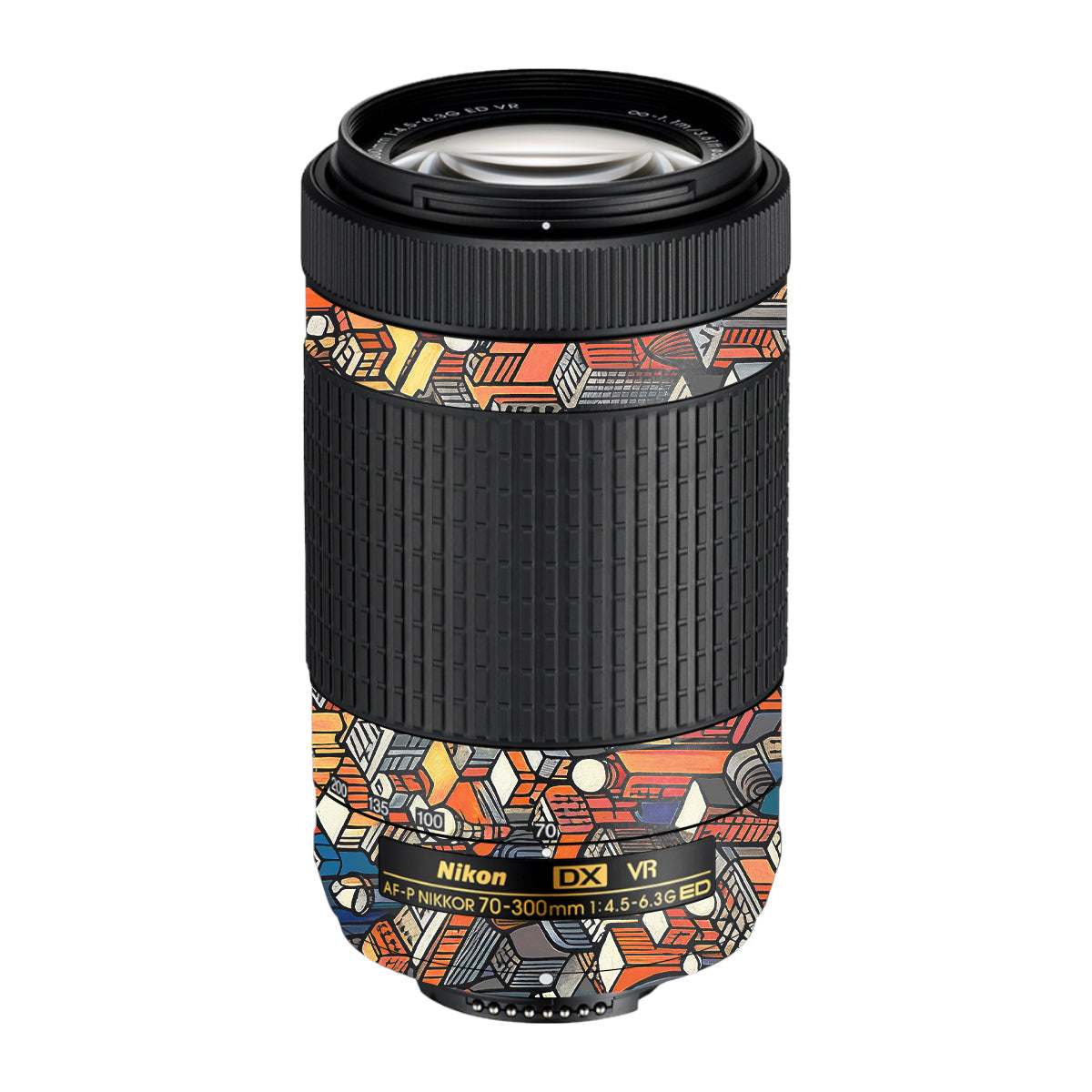 Isometric Cityscape Nikon AF-P Nikkor 70-300mm F/4.5-6.3G ED VR Camera Lens Skin