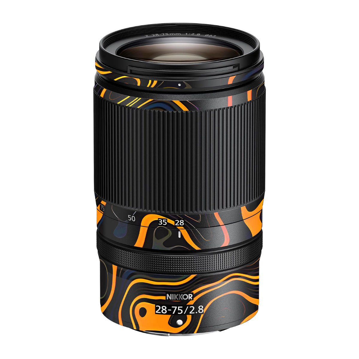 Amber Topographic Waves Nikon Nikkor Z 28-75mm F/2.8 Camera Lens Skin