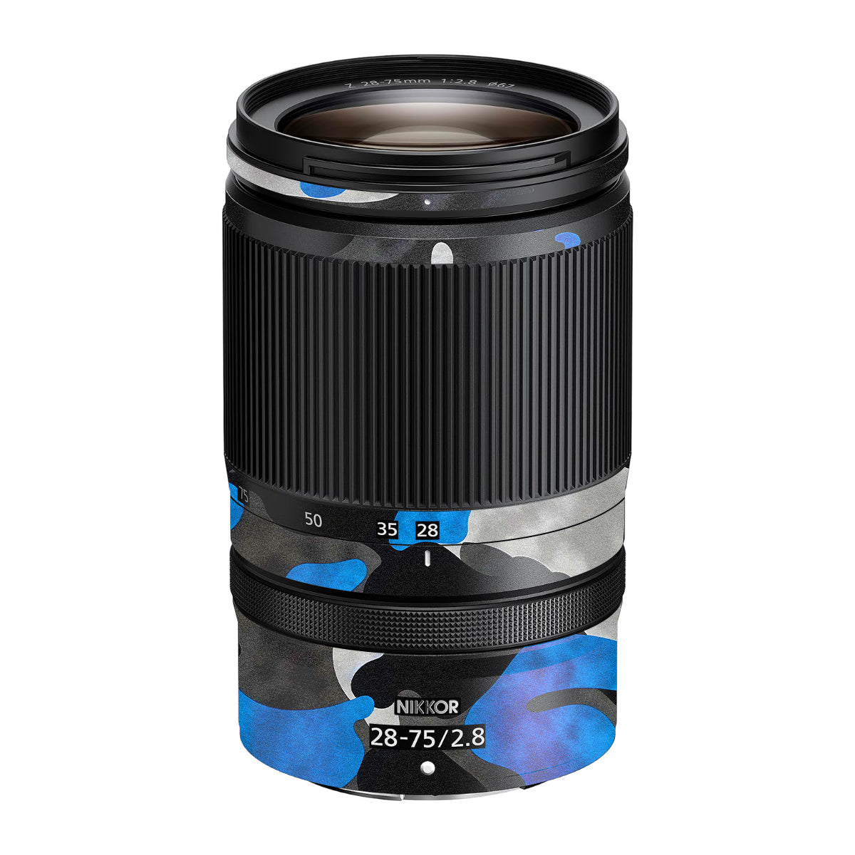 Blue Grey Camo Nikon Nikkor Z 28-75mm F/2.8 Camera Lens Skin