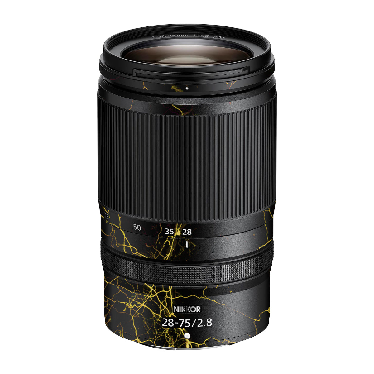 Electric Gold Veins Nikon Nikkor Z 28-75mm F/2.8 Camera Lens Skin