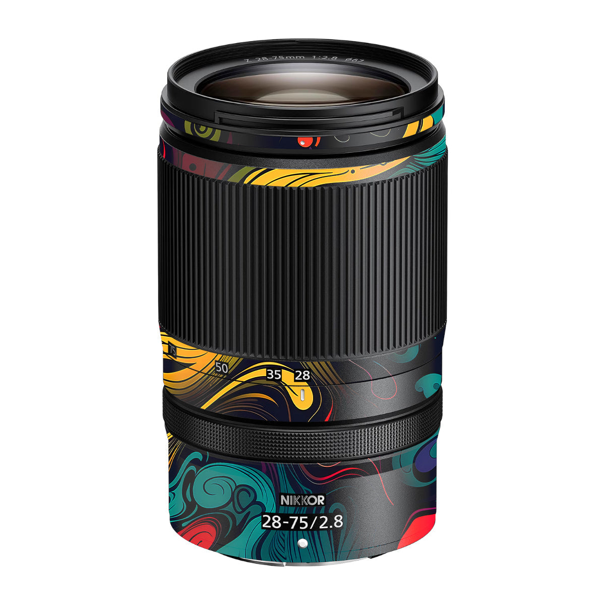 Psychedelic Color Swirl Nikon Nikkor Z 28-75mm F/2.8 Camera Lens Skin