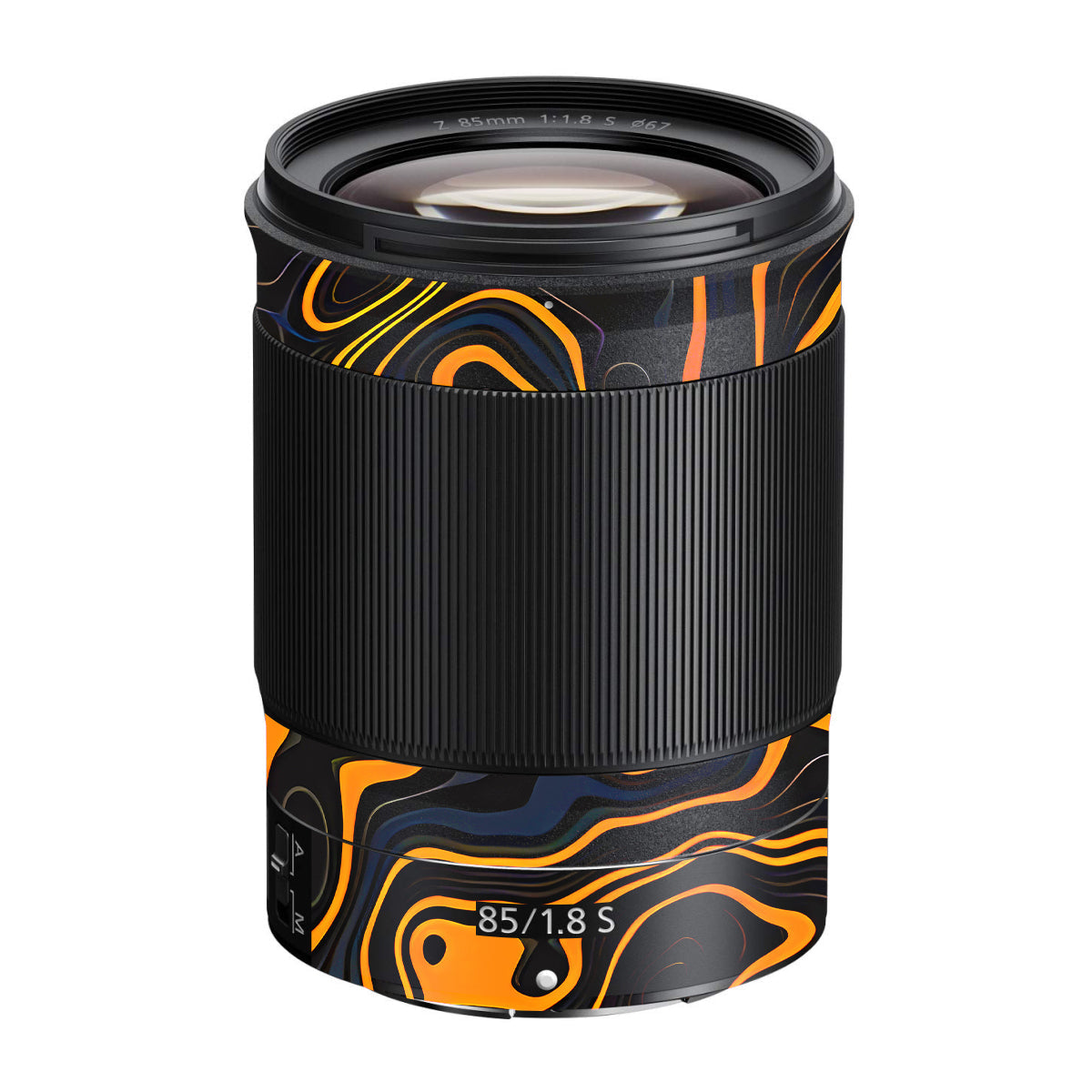 Amber Topographic Waves Nikon Nikkor Z 85mm F/1.8 S Camera Lens Skin