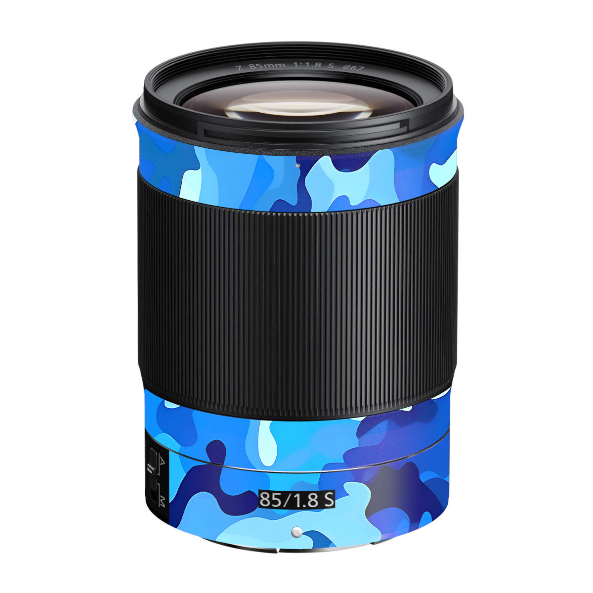 Arctic Blue Camo Pattern Nikon Nikkor Z 85mm F/1.8 S Camera Lens Skin