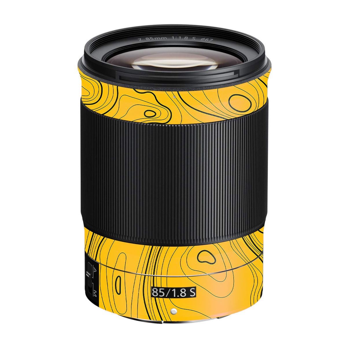Topographic Map Pattern Nikon Nikkor Z 85mm F/1.8 S Camera Lens Skin