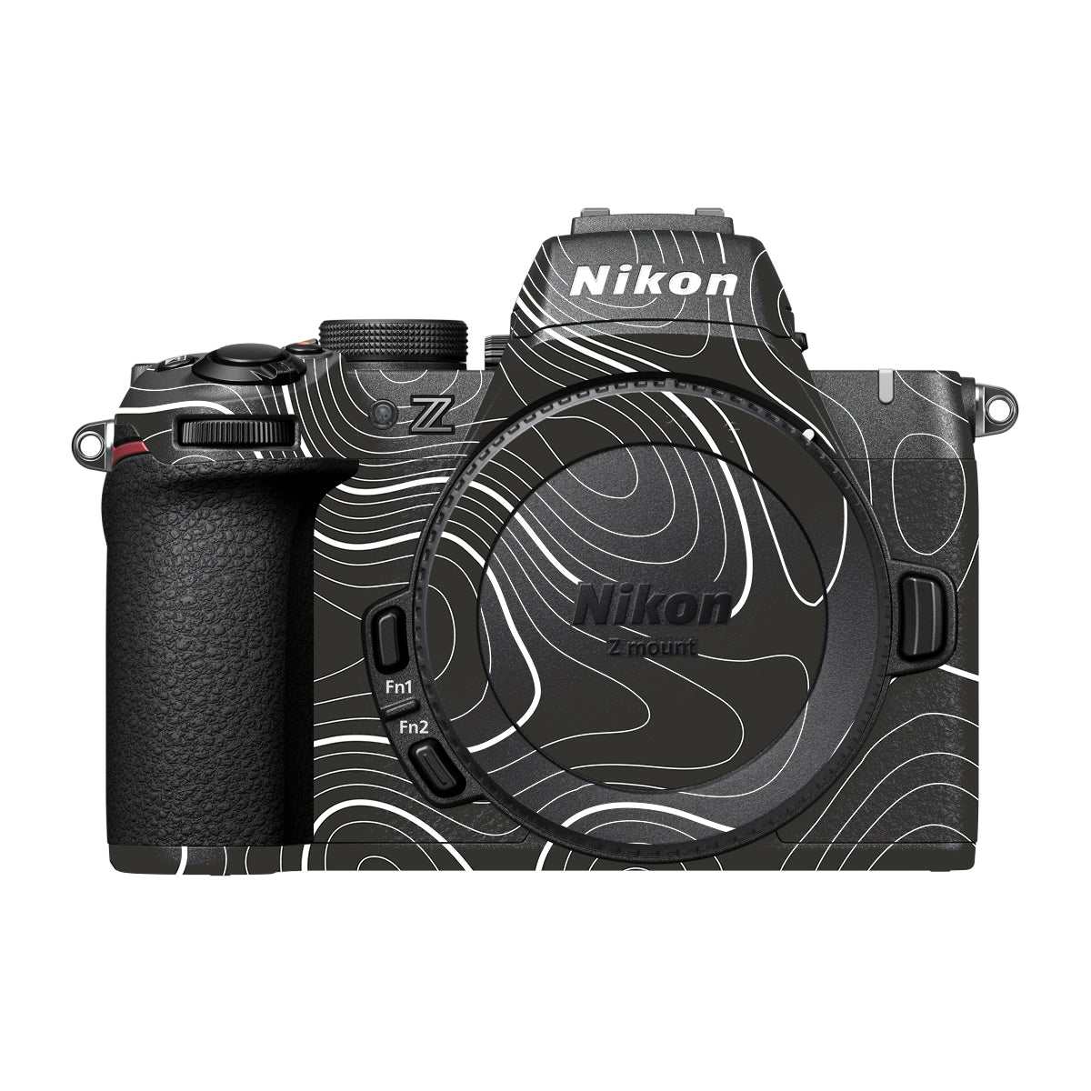 Grayscale Topographic Lines Nikon Z50 II Camera Skin