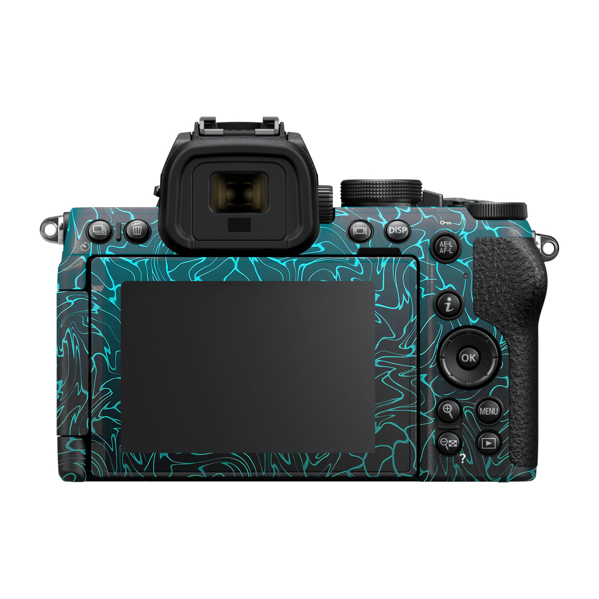 Cyan Blue to Black Gradient Nikon Z50 II Camera Skin