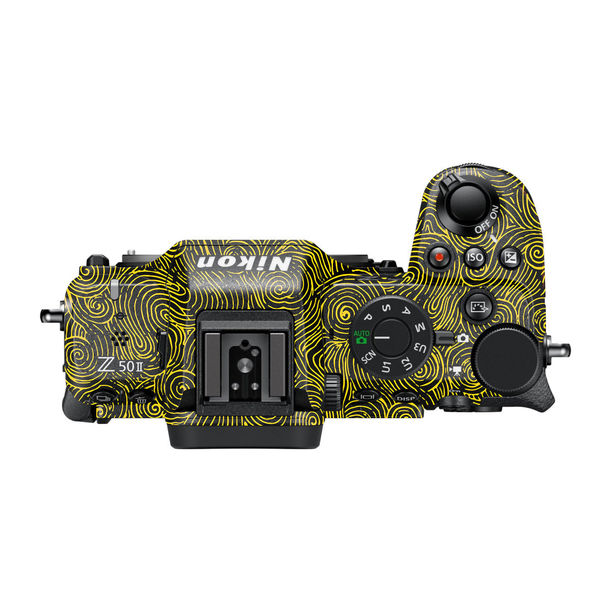 Yellow Spirals Nikon Z50 II Camera Skin