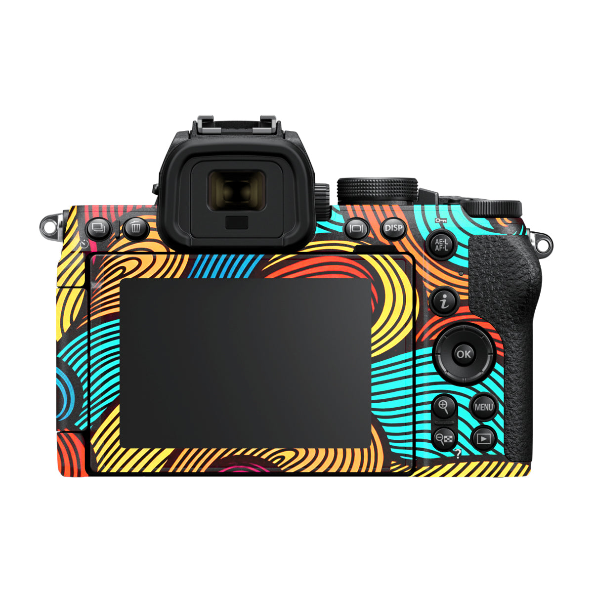 Retro Colorful Doodle Art Pattern Nikon Z50 II Camera Skin