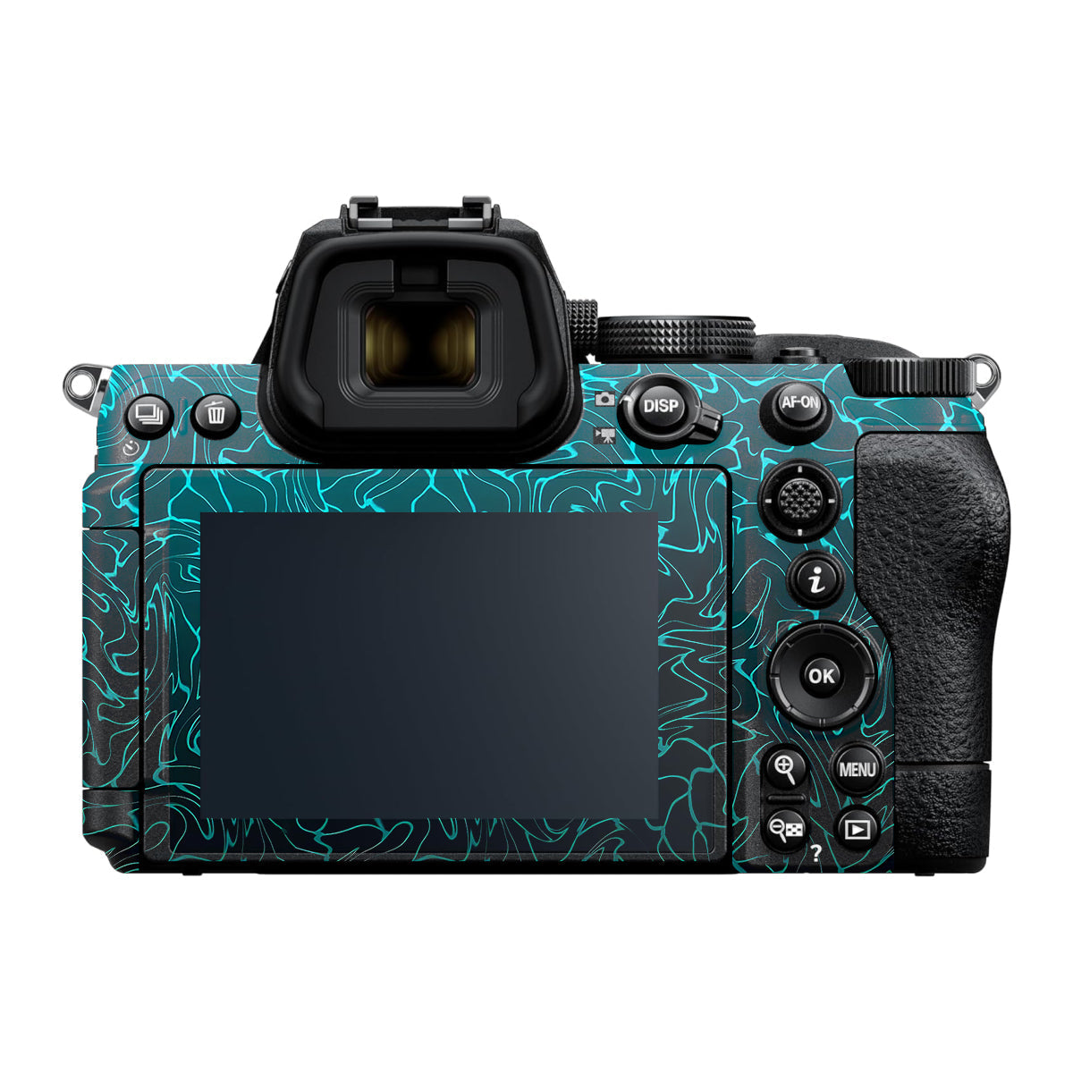 Cyan Blue to Black Gradient Nikon Z5 II Camera Skin
