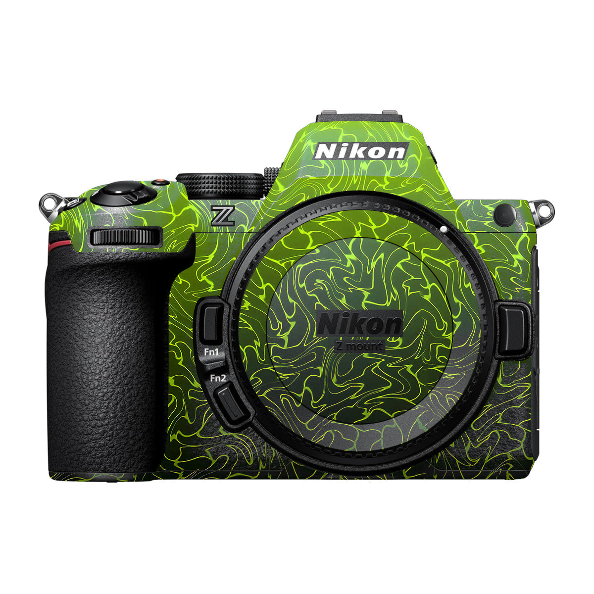 Lime Yellow to Black Gradient Nikon Z5 II Camera Skin