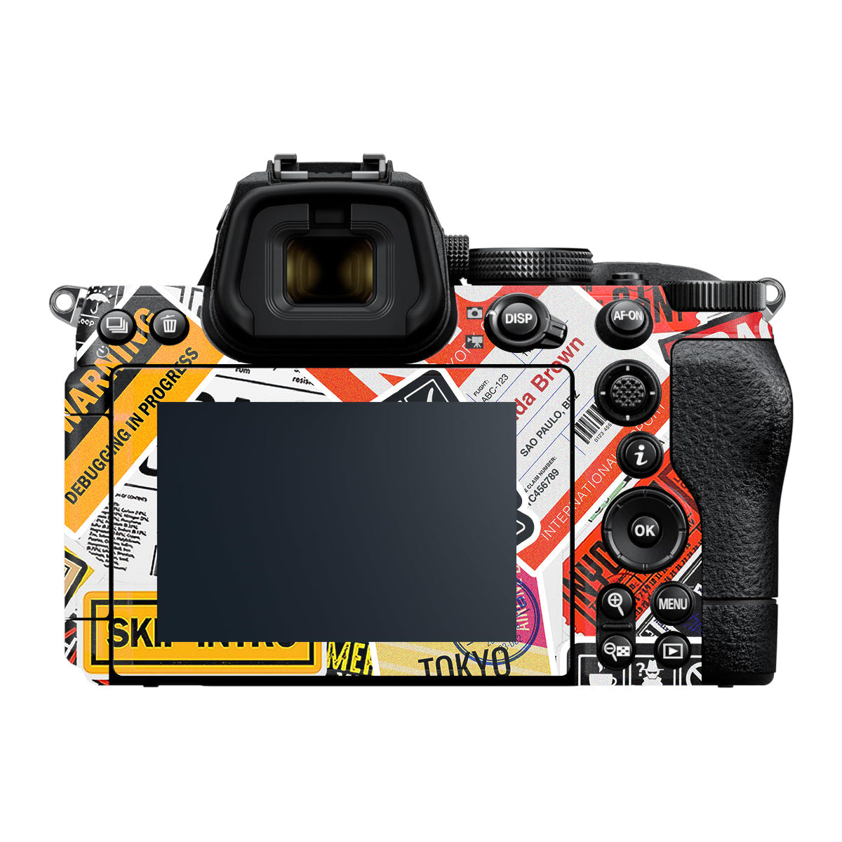 Tech Aesthetic Sticker Collage Nikon Z5 II Camera Skin
