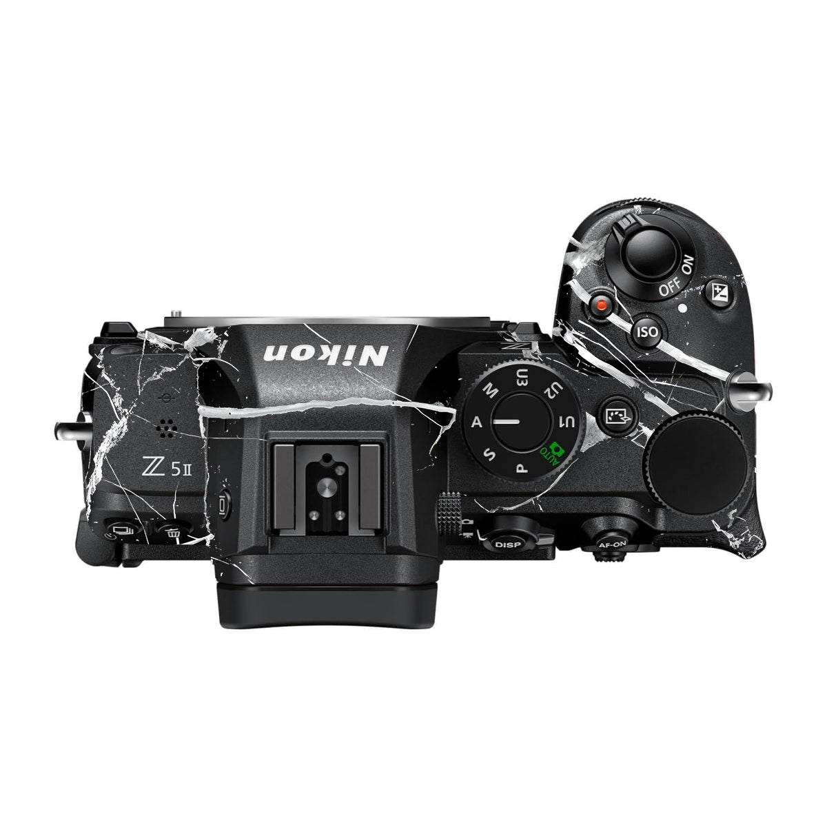 White Veins on Black Nikon Z5 II Camera Skin