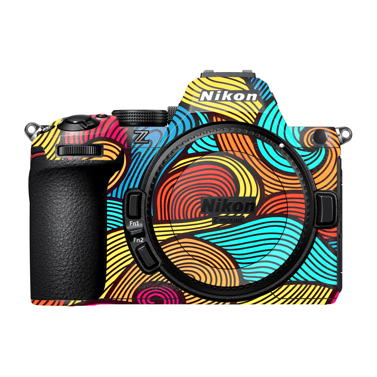 Retro Colorful Doodle Art Pattern Nikon Z5 II Camera Skin