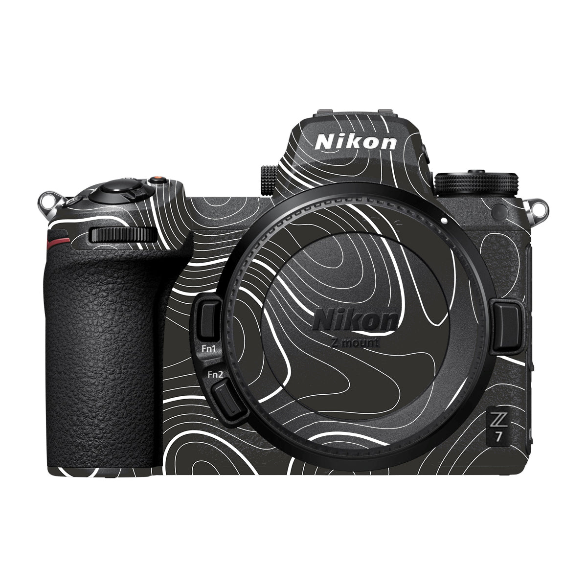 Grayscale Topographic Lines Nikon Z7 Camera Skin