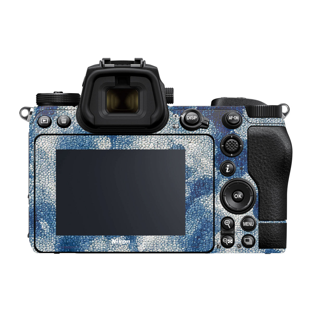 Blue Watercolor Fabric Nikon Z7 Camera Skin
