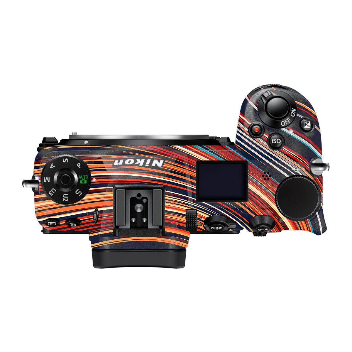 Retro Abstract Striped Swirl Nikon Z7 Camera Skin