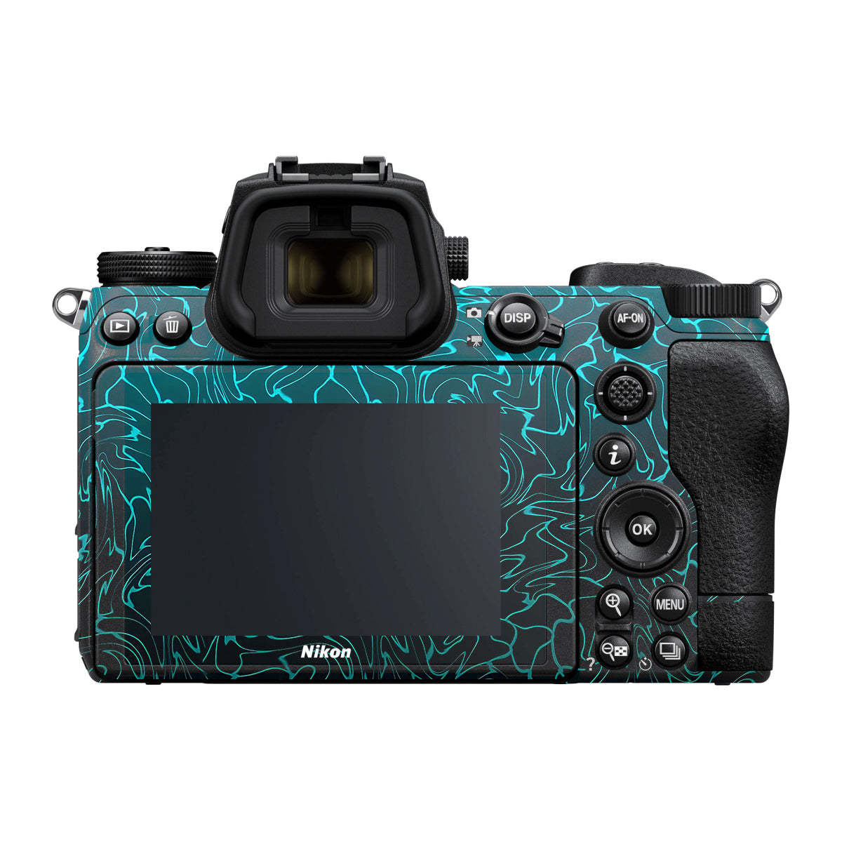 Cyan Blue to Black Gradient Nikon Z7 II Camera Skin