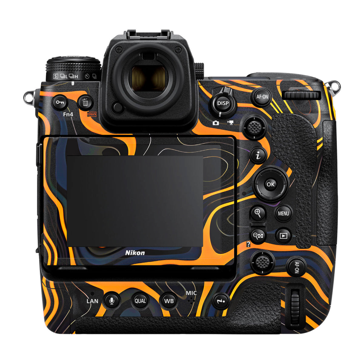 Amber Topographic Waves Nikon Z9 Camera Skin