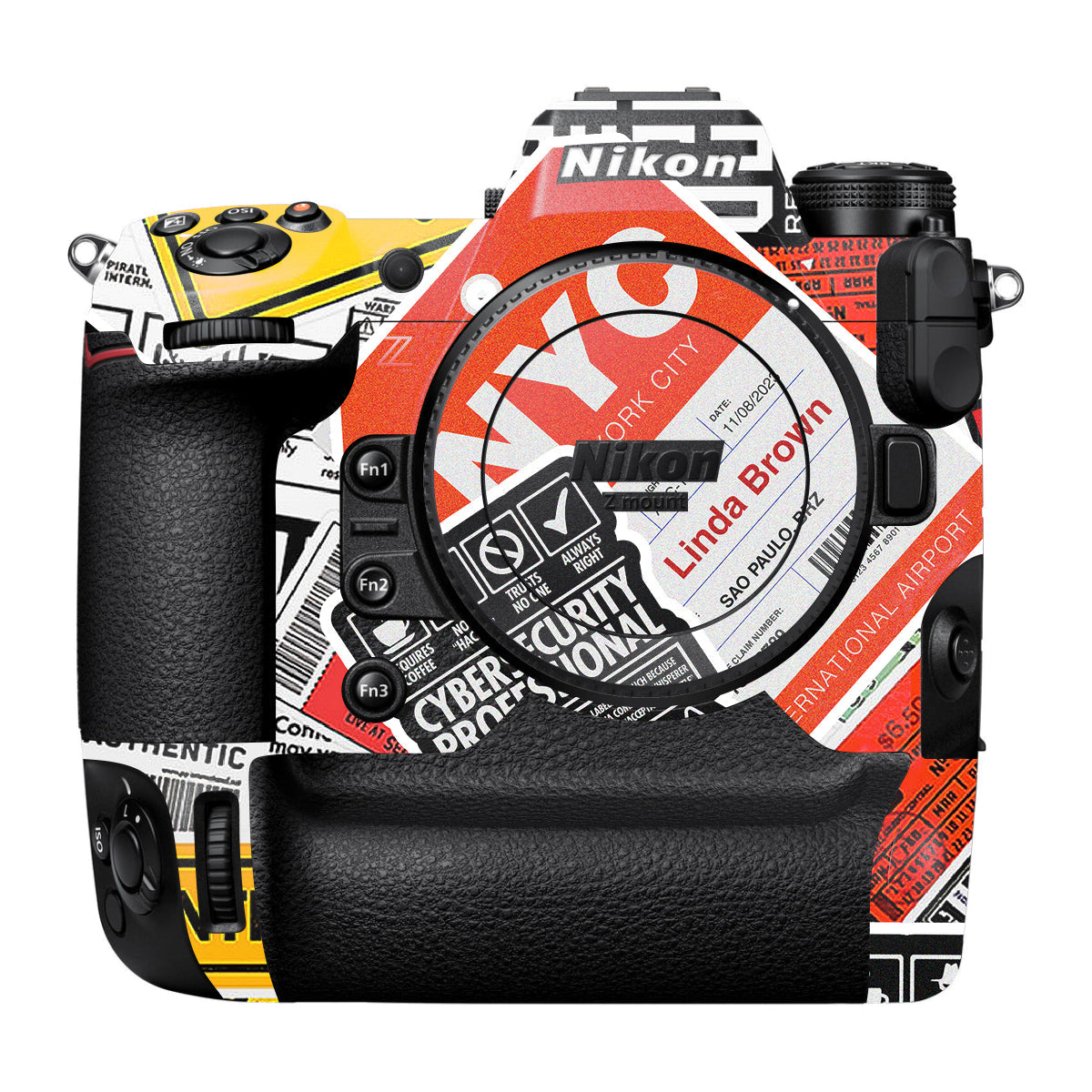 Tech Aesthetic Sticker Collage Nikon Z9 Camera Skin