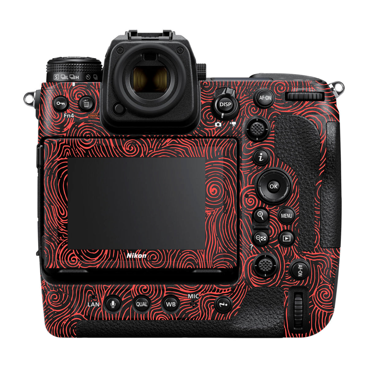 Red Spirals Nikon Z9 Camera Skin