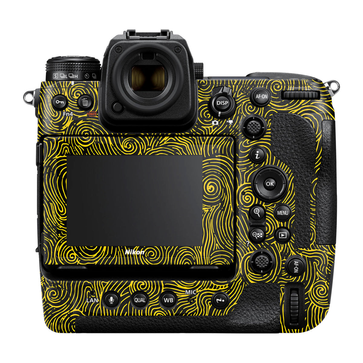 Yellow Spirals Nikon Z9 Camera Skin