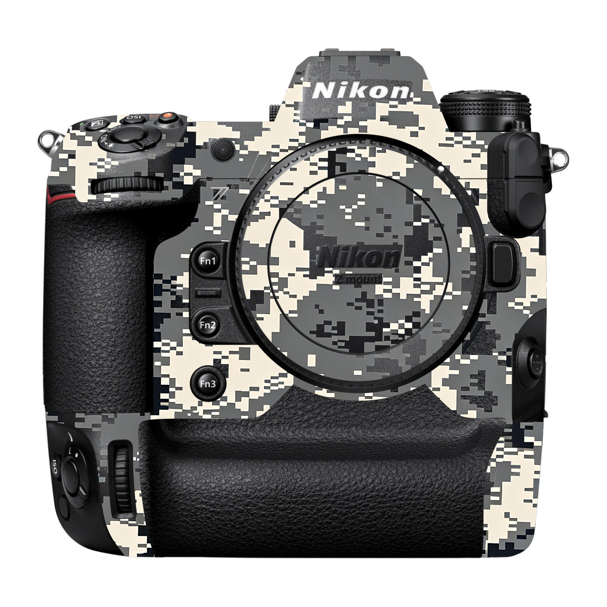 Grey Black Pixel Nikon Z9 Camera Skin