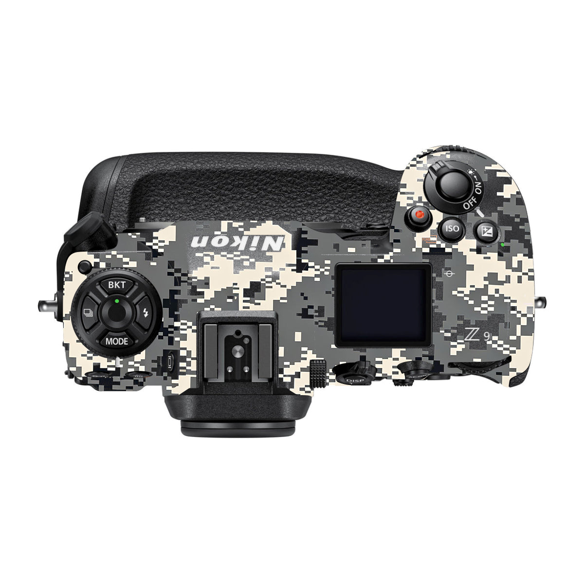 Grey Black Pixel Nikon Z9 Camera Skin