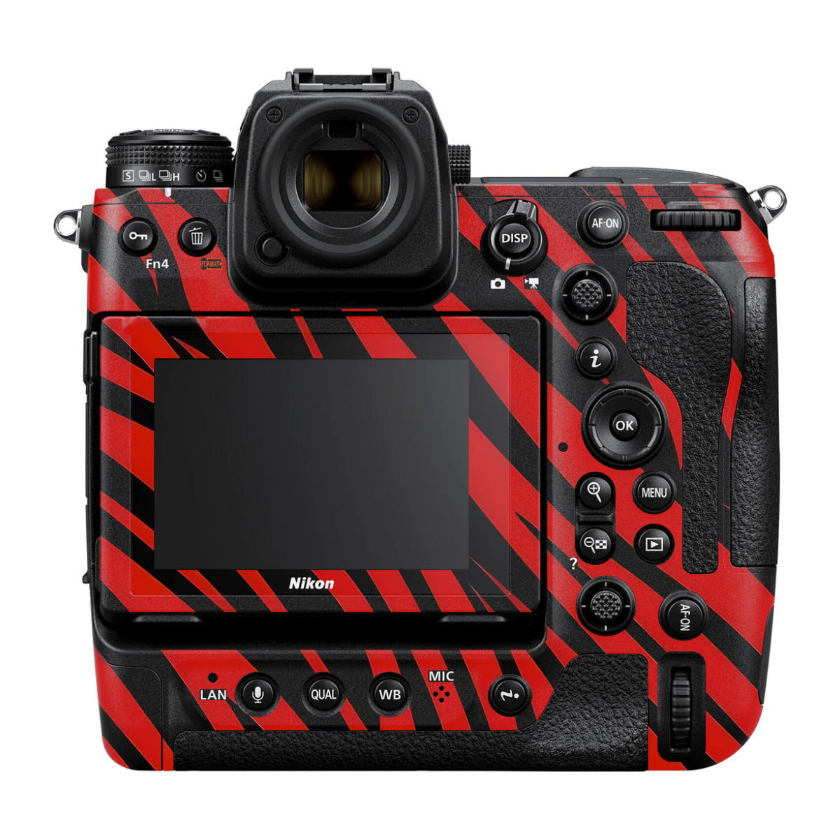 Red and Black Stripes Nikon Z9 Camera Skin