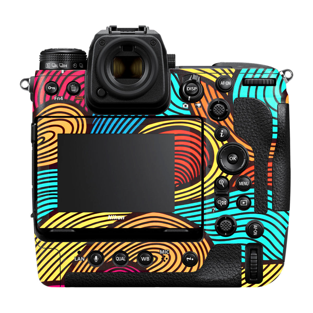 Retro Colorful Doodle Art Pattern Nikon Z9 Camera Skin