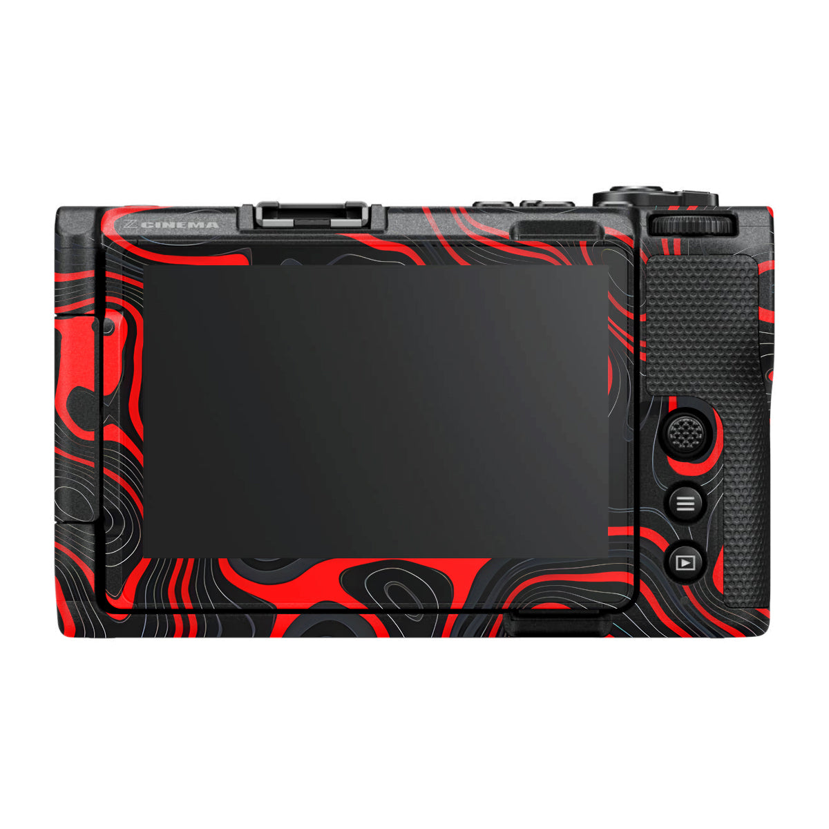 Crimson Waves Nikon ZR Camera Skin