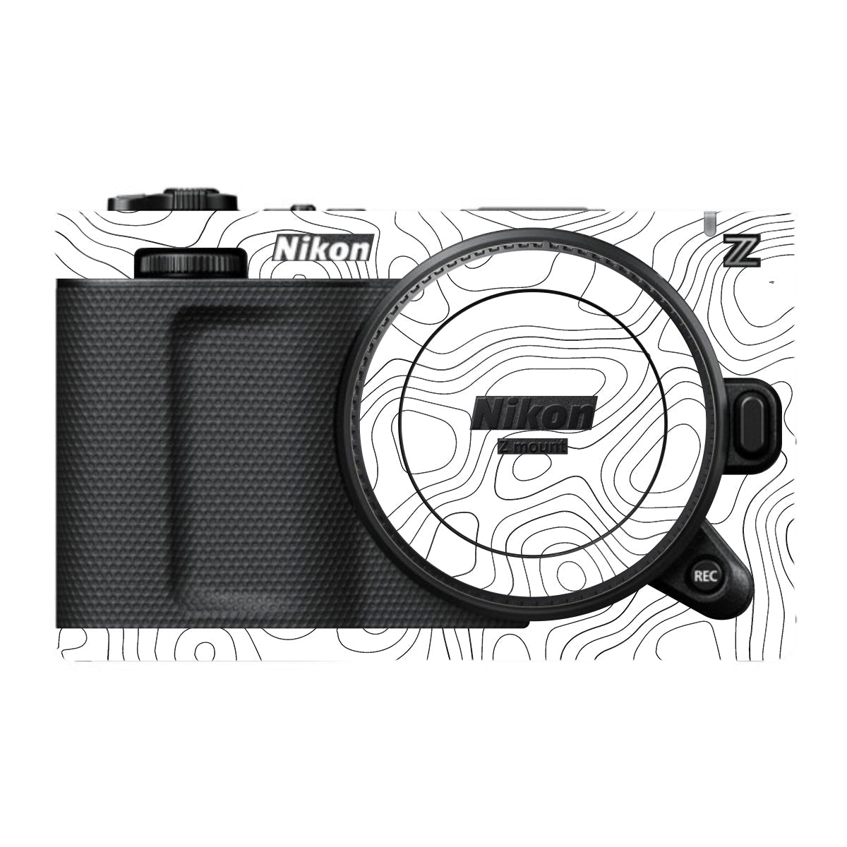 White Contour Design Nikon ZR Camera Skin