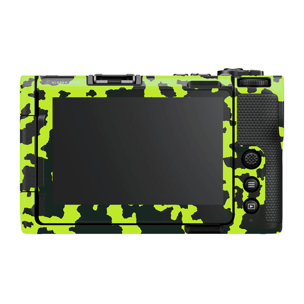 Neon Green Splatter Nikon ZR Camera Skin