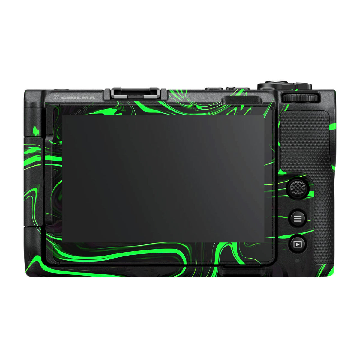 Green Liquid Pattern Nikon ZR Camera Skin