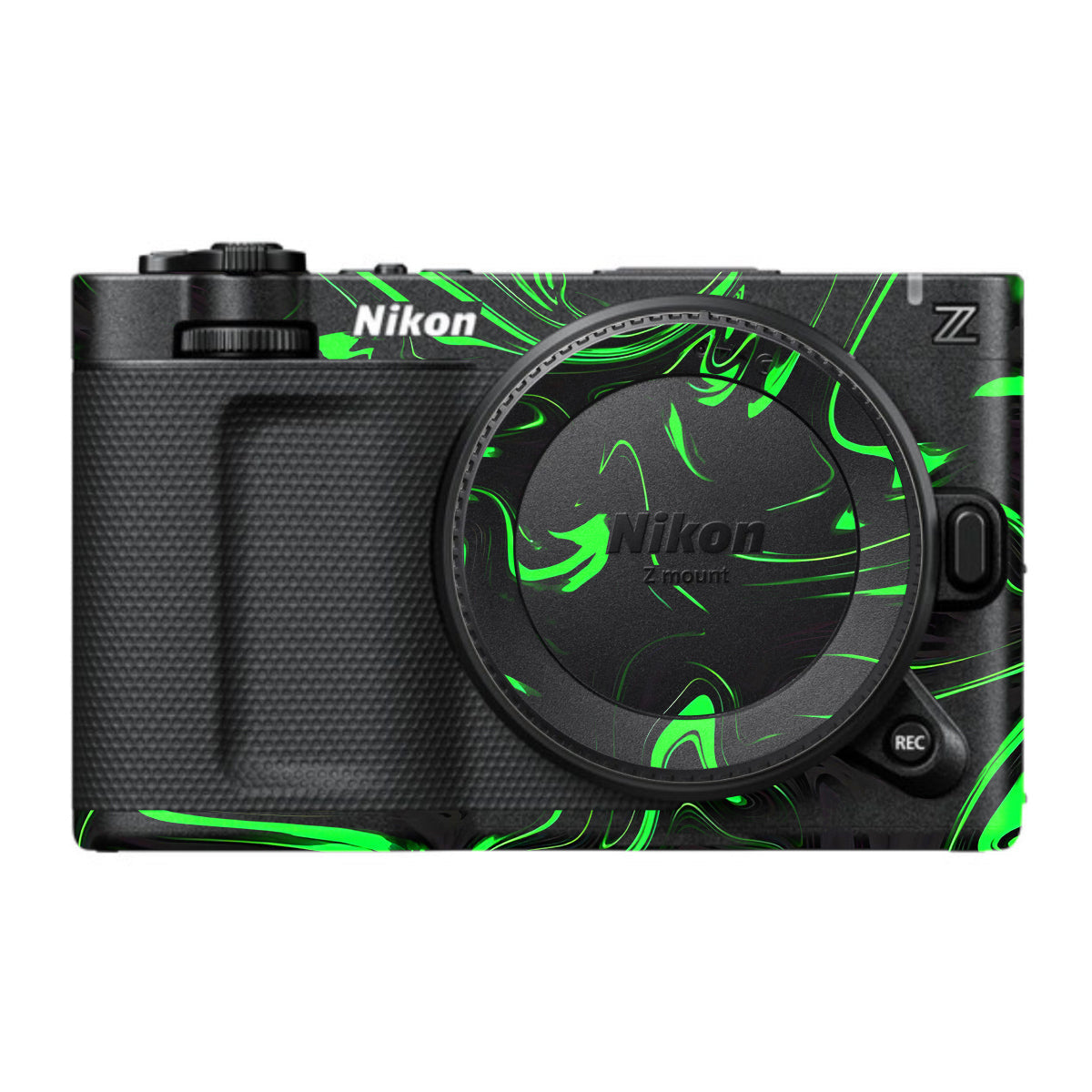 Green Liquid Pattern Nikon ZR Camera Skin