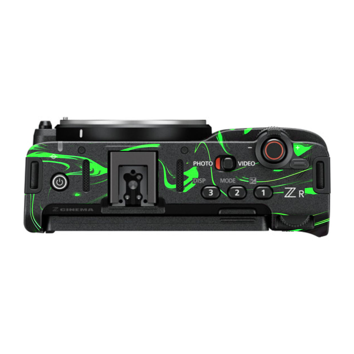 Green Liquid Pattern Nikon ZR Camera Skin