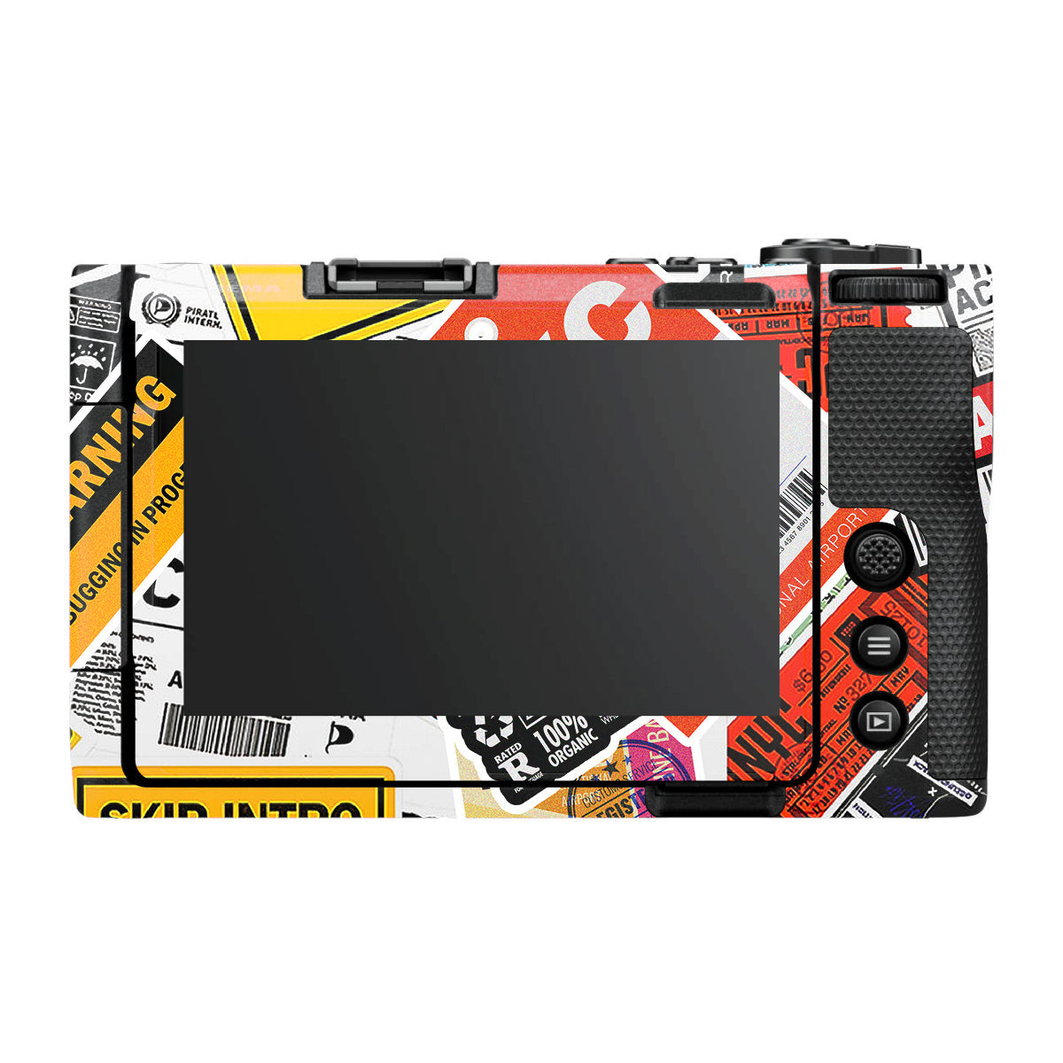 Tech Aesthetic Sticker Collage Nikon ZR Camera Skin