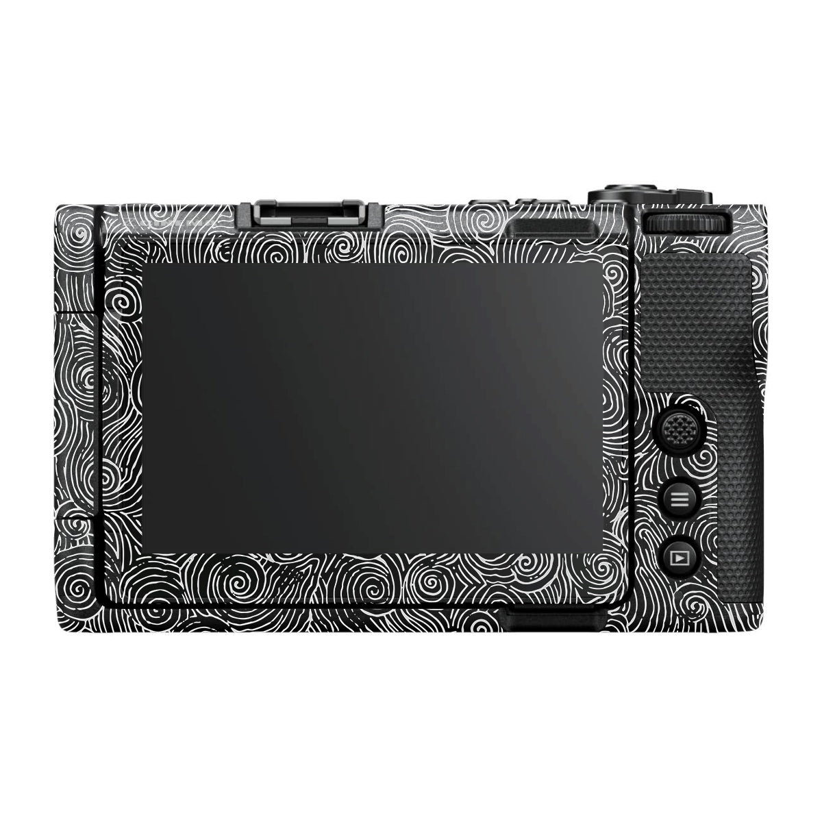 White Spirals Nikon ZR Camera Skin