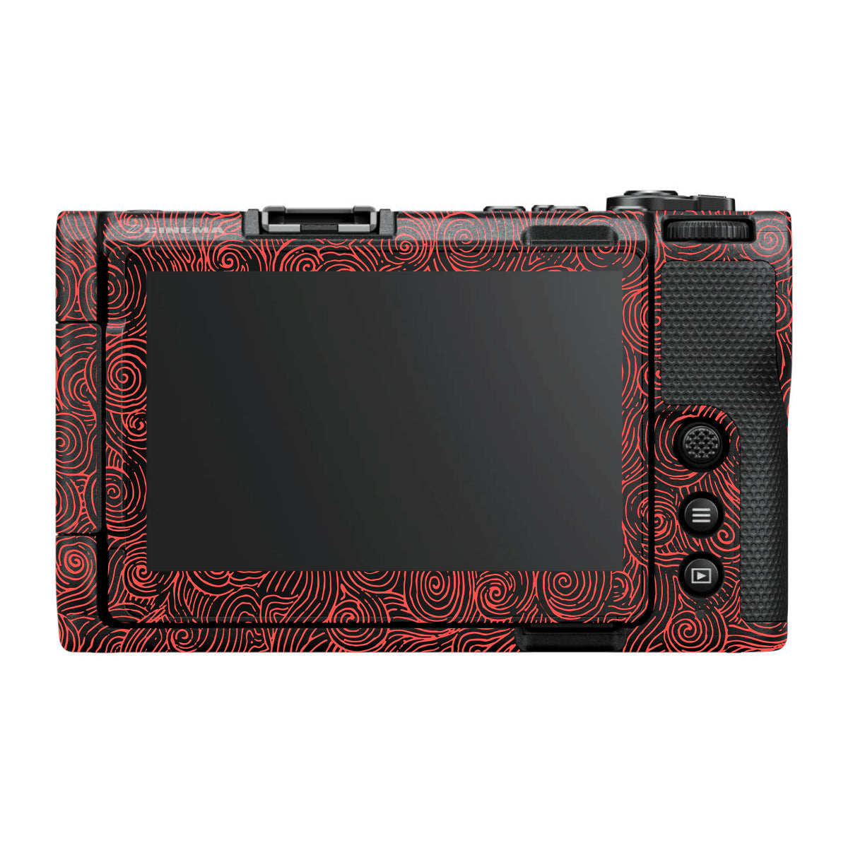 Red Spirals Nikon ZR Camera Skin