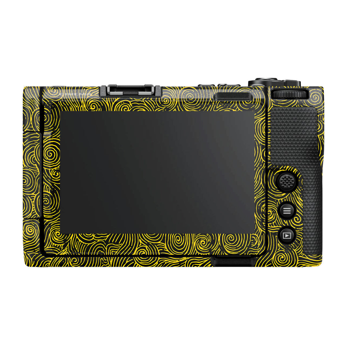 Yellow Spirals Nikon ZR Camera Skin