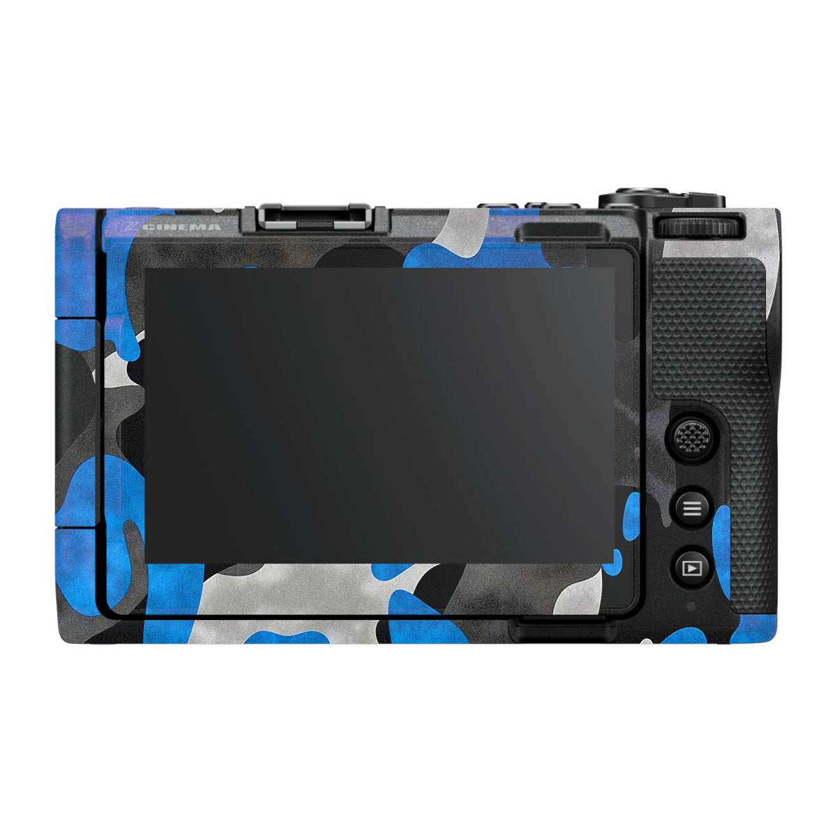Blue Grey Camo Nikon ZR Camera Skin