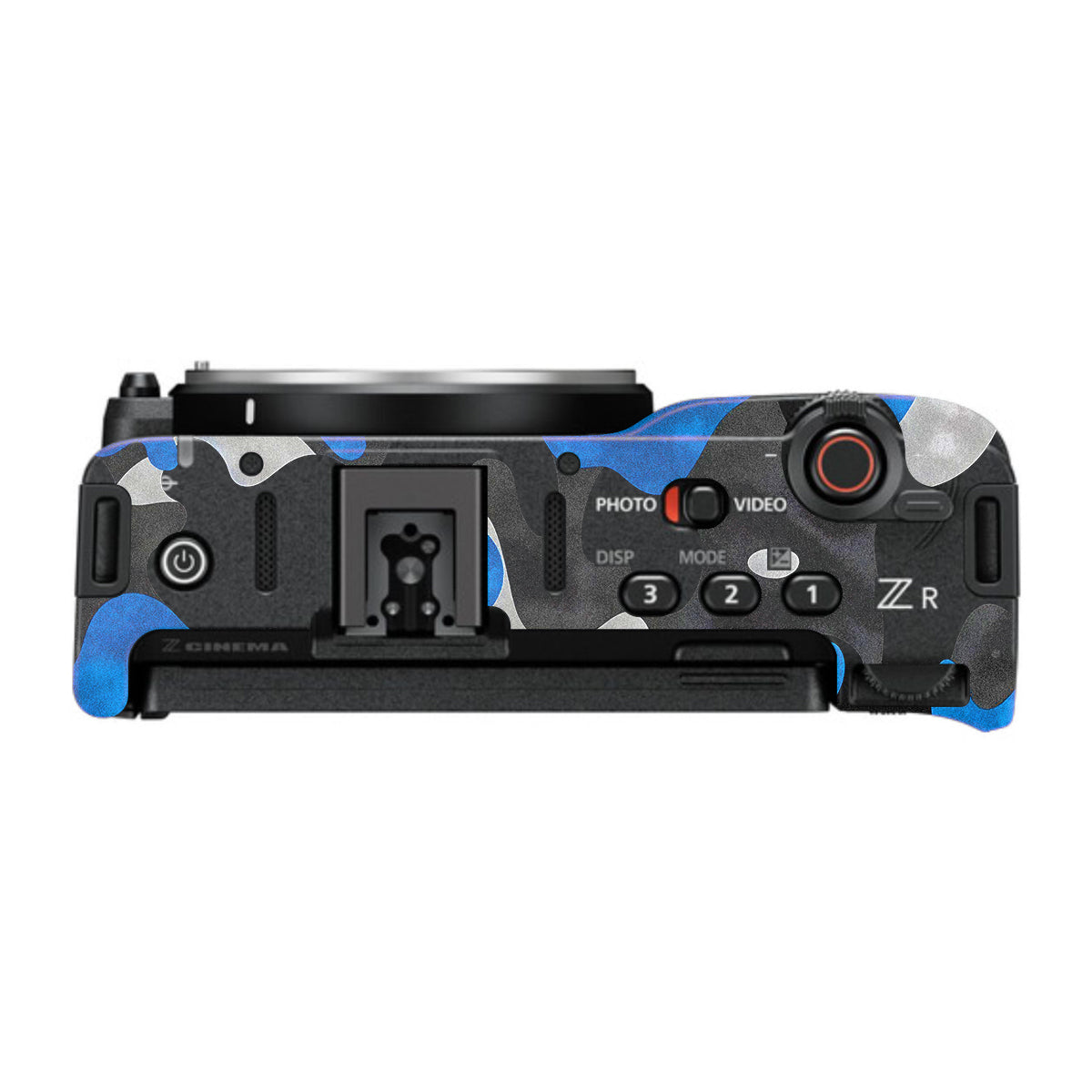 Blue Grey Camo Nikon ZR Camera Skin