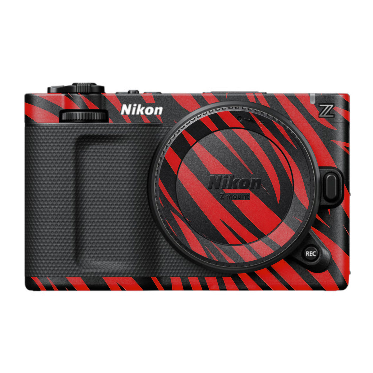 Red and Black Stripes Nikon ZR Camera Skin