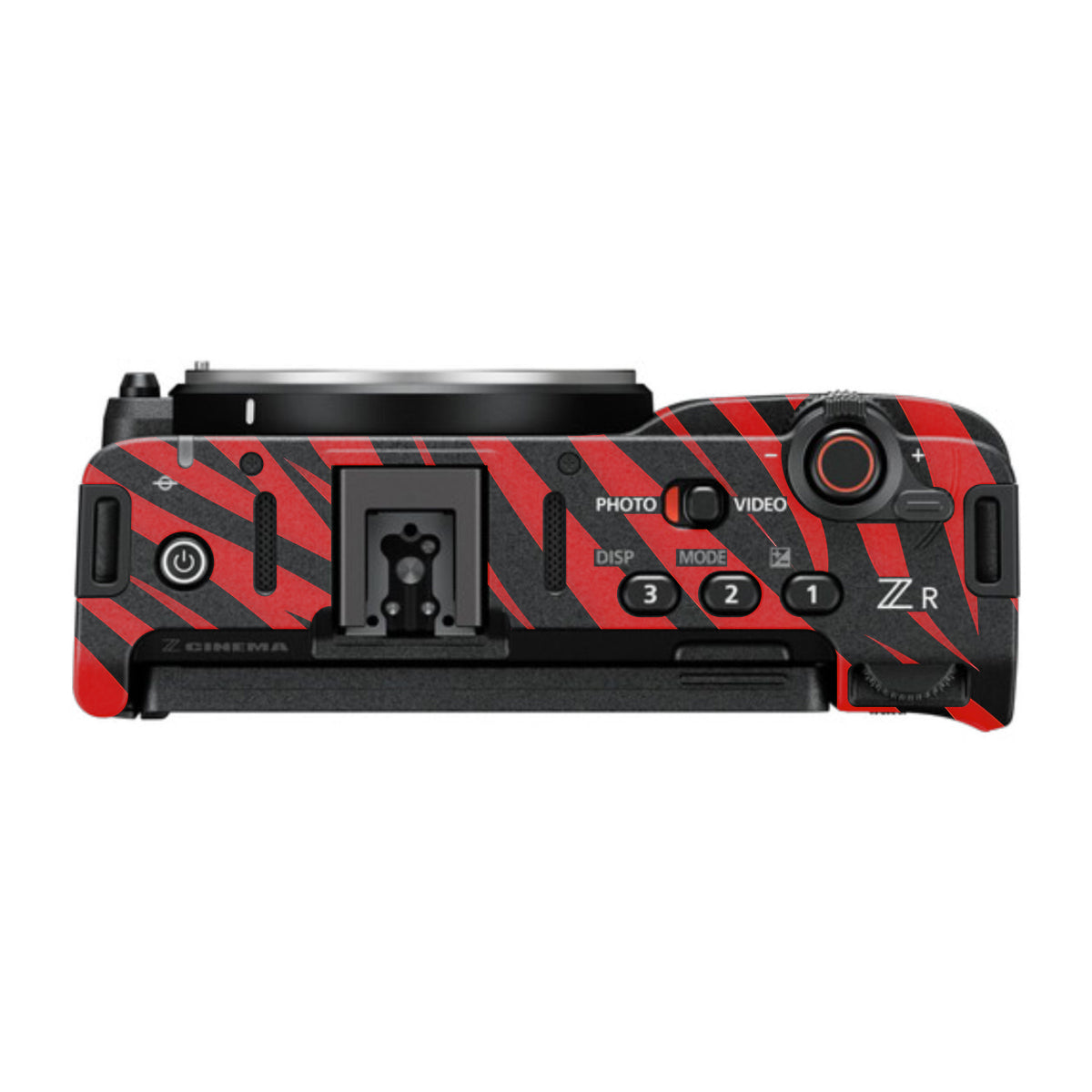 Red and Black Stripes Nikon ZR Camera Skin