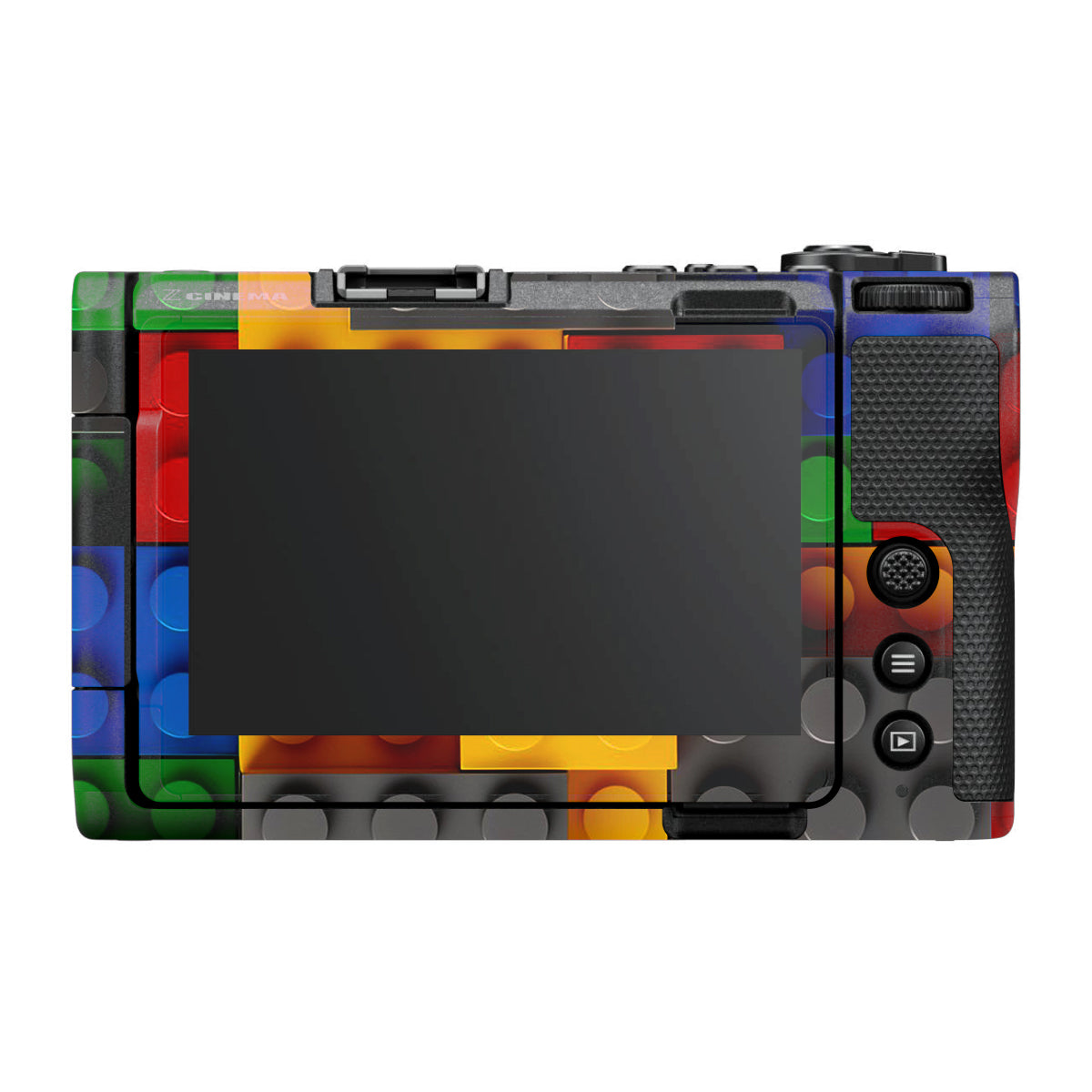 Colorful LEGO Brick Wall Pattern Nikon ZR Camera Skin