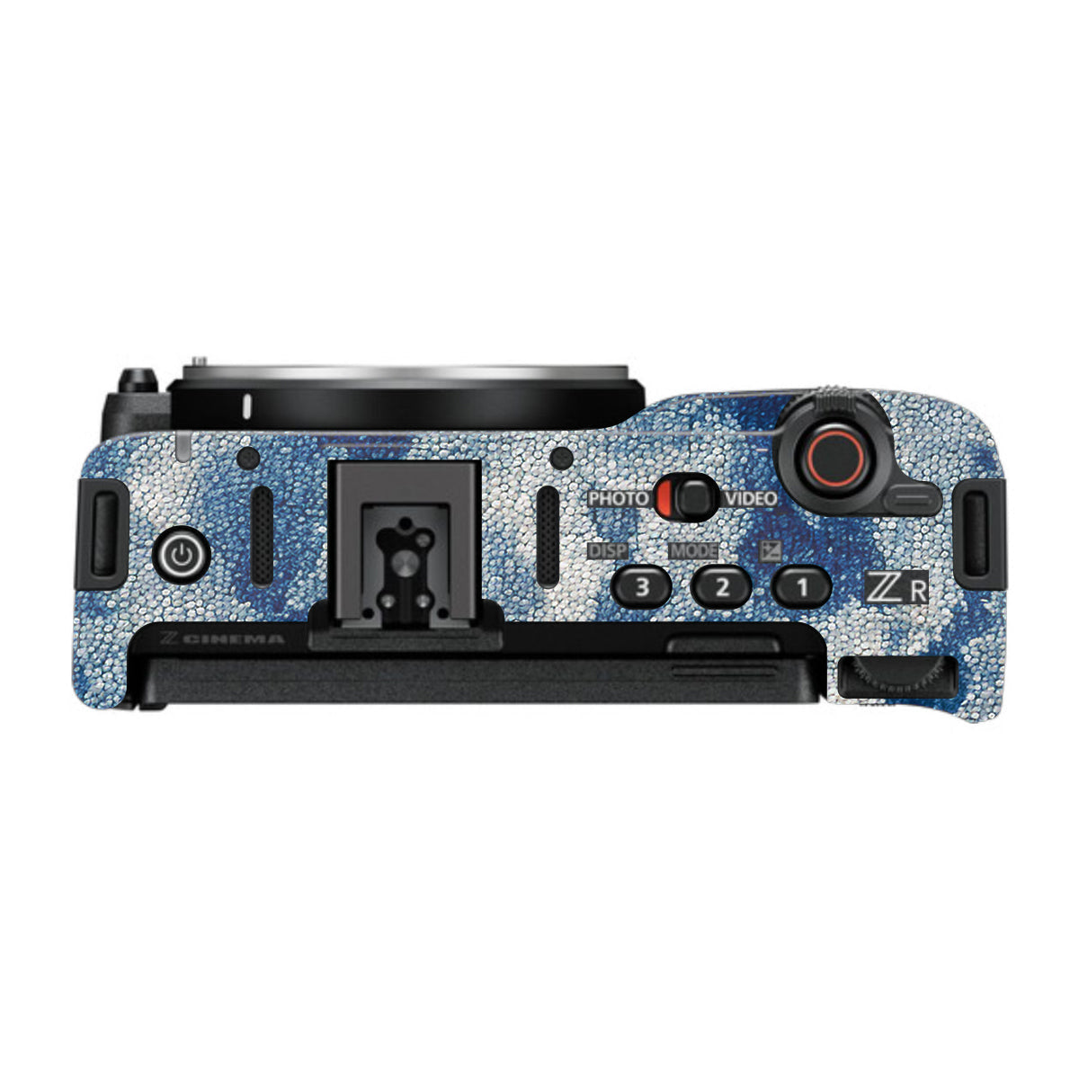Blue Watercolor Fabric Nikon ZR Camera Skin